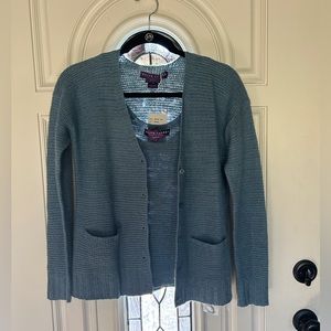 Ralph Lauren Hand Knit Two Piece Blue Sweater with Top